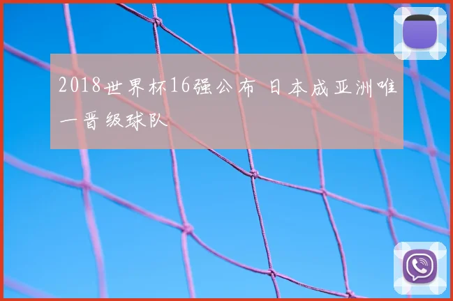 2018世界杯16强公布 日本成亚洲唯一晋级球队